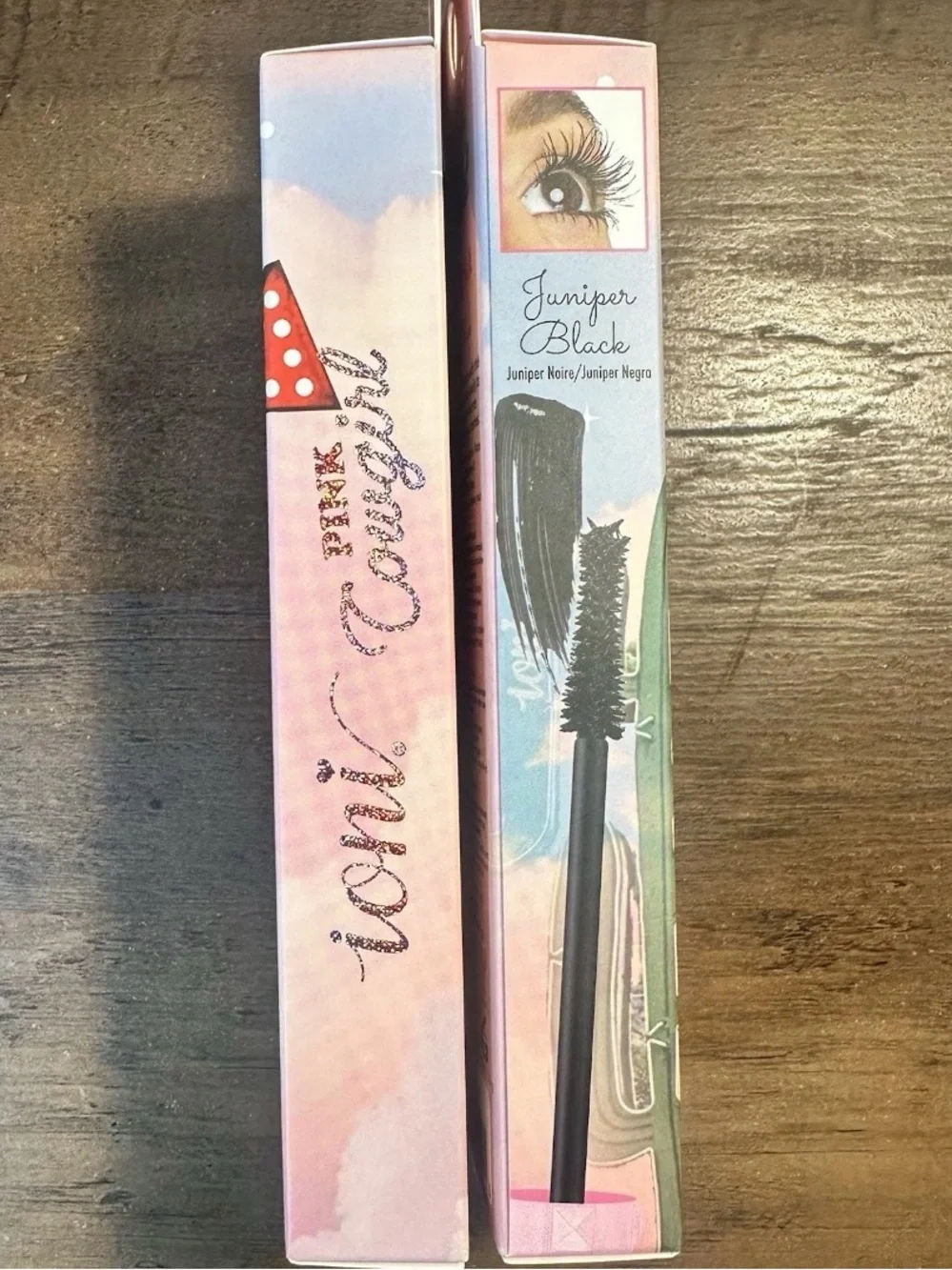 Ioni Pink Cowgirl 2pc Mascara ~Juniper Black ~ Volumizing Long Wearing Vegan New